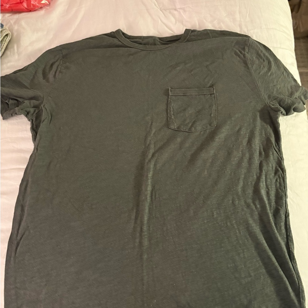 Vuori Dark Olive Short Sleeve Tee with Pocket